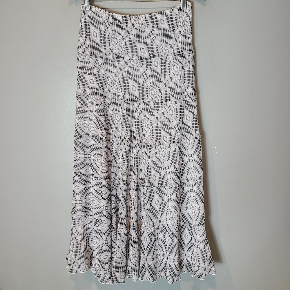 Vtg Y2K Maxi Skirt Sz 16 Boho Gypsy Fairy Granola Grunge Floral Flowy 90s Hippie